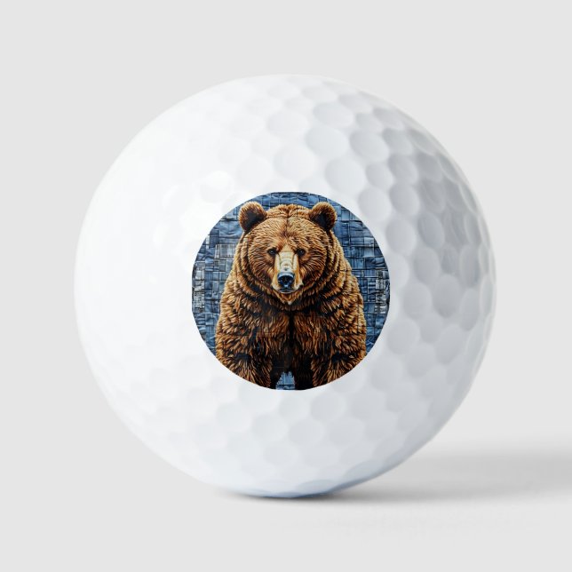 Balles De Golf Ours grizzly (Recto)