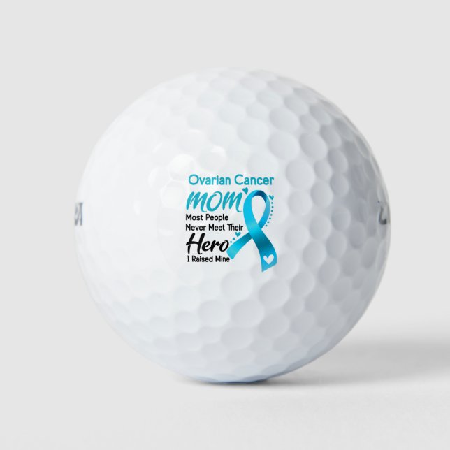 Balles De Golf Ovarian Cancer Awareness Month Ribbon Gifts (Devant)