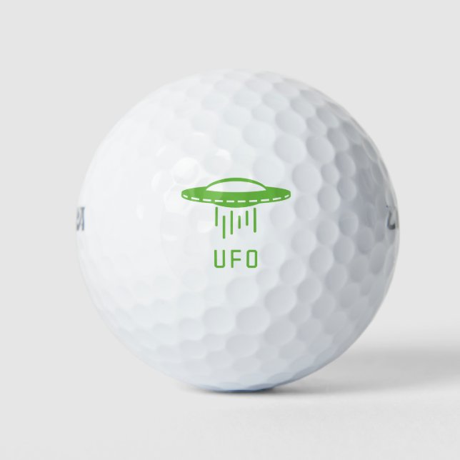 Balles De Golf OVNI monogramme vert (Devant)