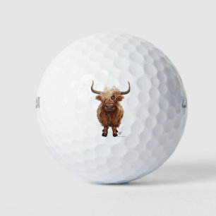 Balles De Golf Pack d'art de la vache Highland cool