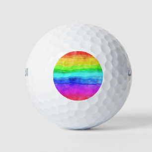 Balles De Golf Painted Rainbow