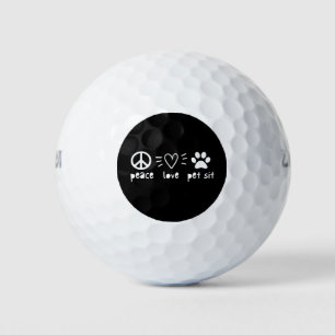 Balles De Golf Paix Amour Garde d'animaux