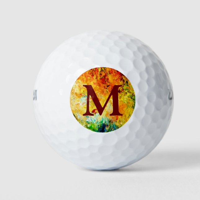 Balles De Golf Palette Artiste Colorée (Devant)