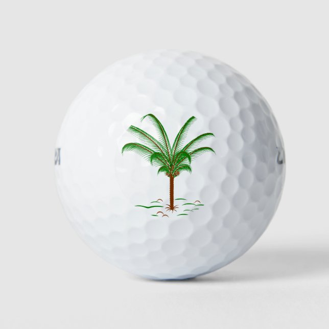 Balles De Golf Palmier tropical (Devant)