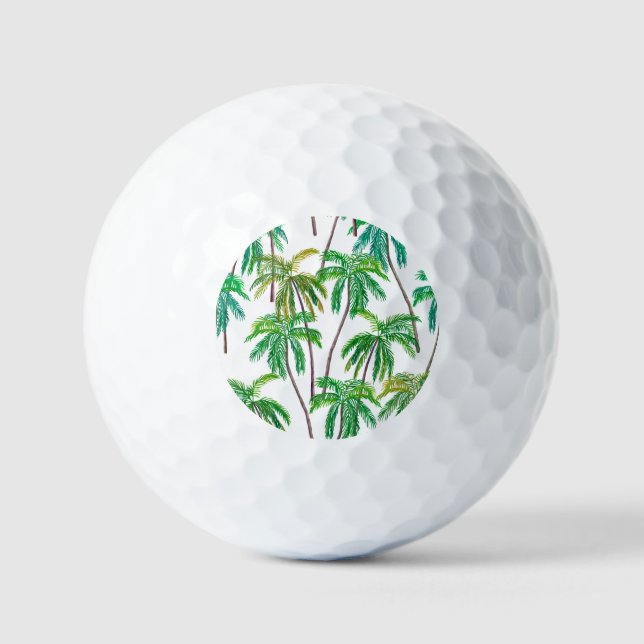 Balles De Golf Palmiers acryliques : Textile d'été. (Recto)