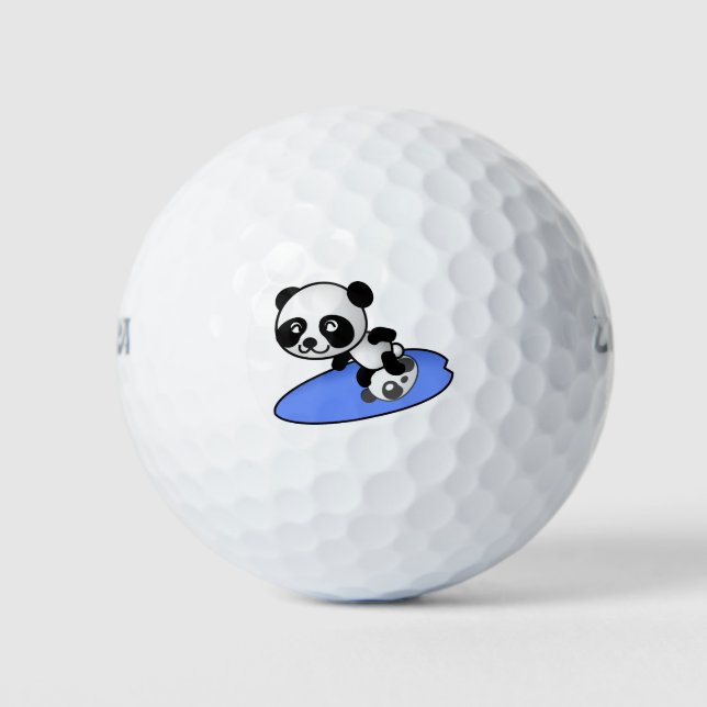 Balles De Golf Panda de surf (Devant)