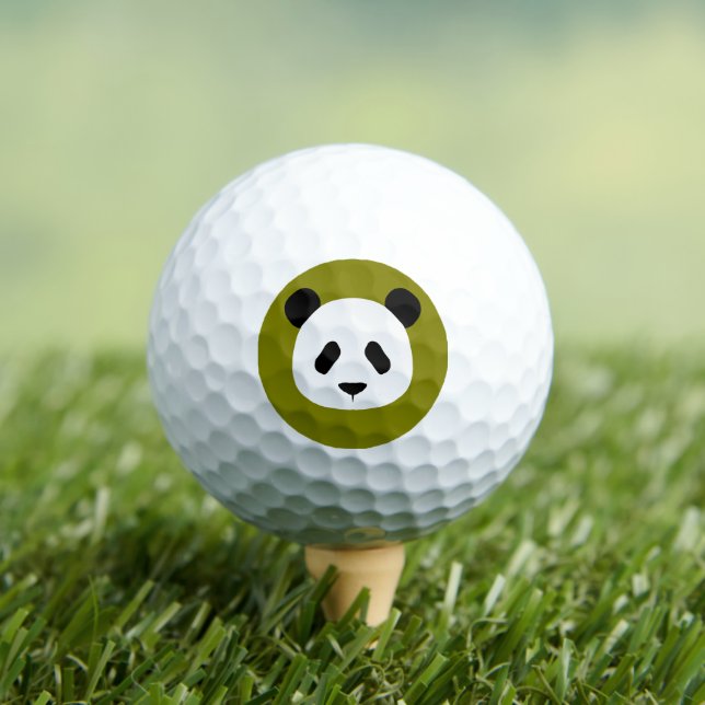 Balles De Golf Panda Motif minimaliste - Vert olive (T-shirt Insitu)