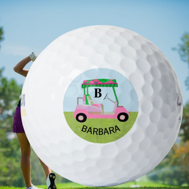 Balles De Golf Panier de golf de charme unique avec Clubs Monogra (Créateur téléchargé)