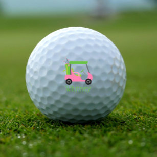 Balles De Golf Panier de golf rose et vert Boules de golf personn