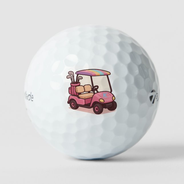 Balles De Golf Panier de golf rose personnalisé (Recto)