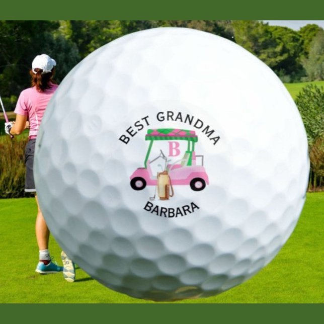 Balles De Golf Panier de golf unique Meilleure grand-mère Monogra (Créateur téléchargé)