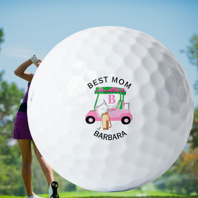 Balles De Golf Panier de golf unique Meilleure maman Nom du monog (Créateur téléchargé)