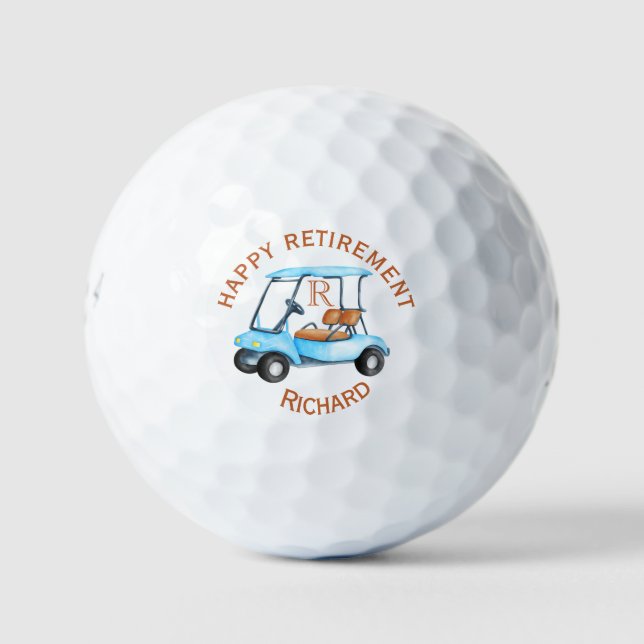 Balles De Golf Panier monographique de nom personnalisé (Devant)