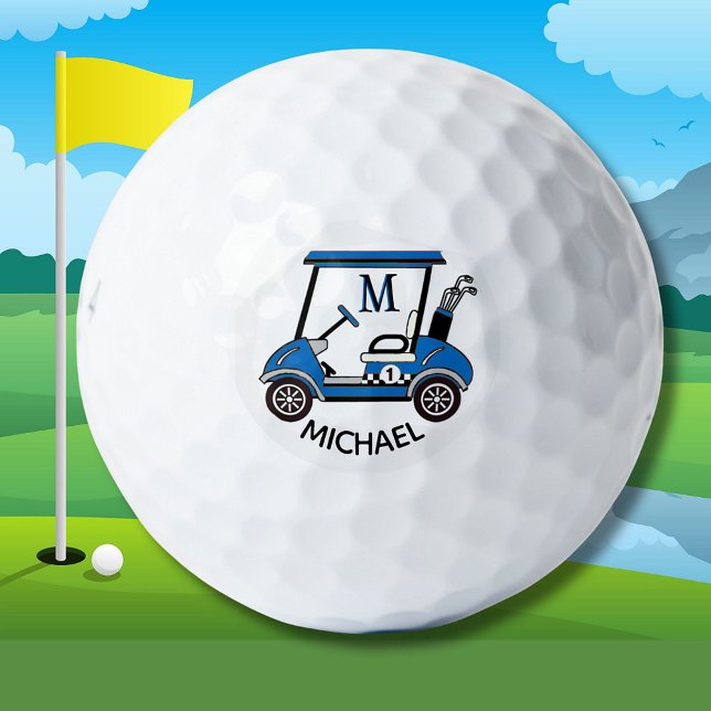 Balles De Golf Panier unique Personnalisé Monogramme Nom Golf Bal (Créateur téléchargé)