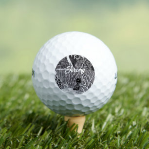 Balles De Golf Panthère noire dans la jungle - dessin au crayon