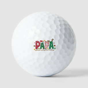 Balles De Golf Papa Claus Lumières de Noël Pyjama Famille Assorti