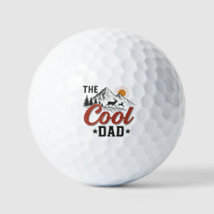 Balles De Golf Papa Cool - Rustic Mountain et Deer Design