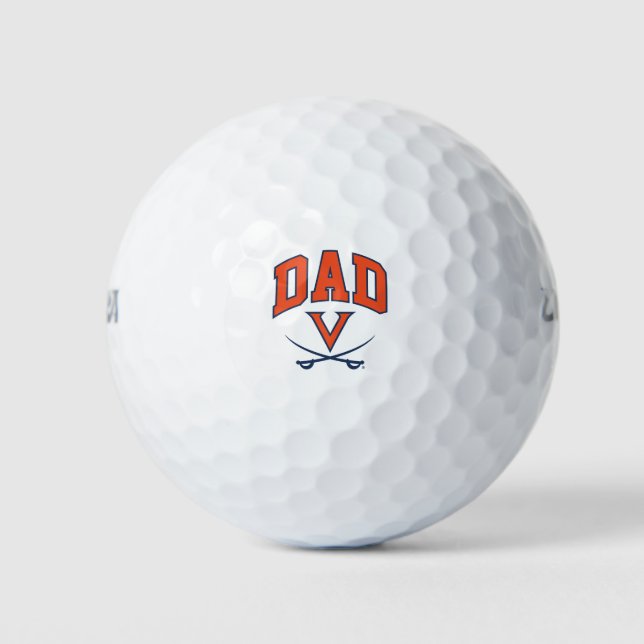 Balles De Golf Papa des Cavaliers de Virginie (Devant)