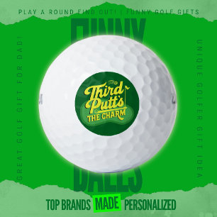 Balles De Golf Papa Golf Drôle de Mêlée Troisième Putt Rétro
