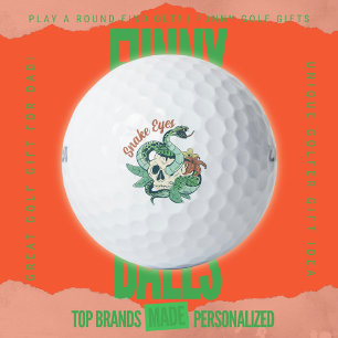 Balles De Golf Papa Golf Ébouriffant Argent Jeu Crâne Vintage Yeu