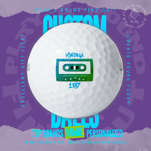 Balles De Golf Papa Golfeur Drôle Cassette Rétro Anniversaire Vin