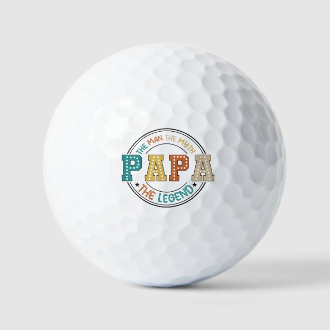 Balles De Golf Papa, L'Homme, Le Mythe, La Légende (Recto)