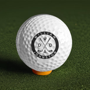 Balles De Golf Papa moderne Nom personnalisé Golf Lover Clubs
