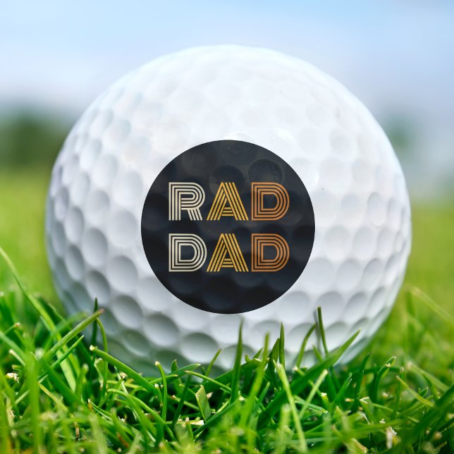 Balles De Golf Papa Rad Rétro (Retro Rad Dad Golf Balls
)