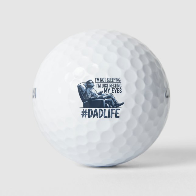 Balles De Golf Papa Repose yeux drôle de citation cadeau (Devant)