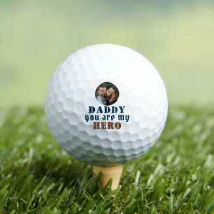 Balles De Golf Papa, tu es mon Héros Papa Photo Fête du Père