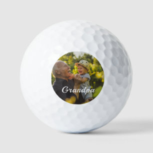 Balles De Golf Papé minimaliste Photo et texte personnalisés