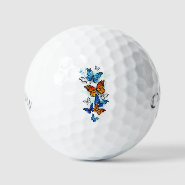 Balles De Golf Papillons volants Morpho et Monarch (Recto)