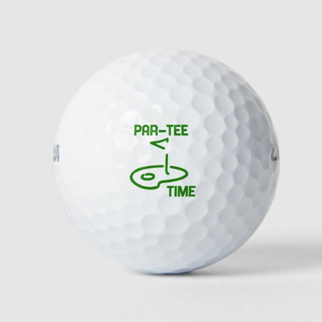 Balles De Golf Par Tee Time (Devant)