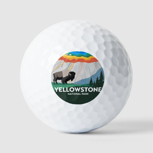 Balles De Golf Parc national Vivid Yellowstone (Recto)