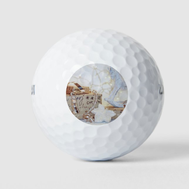 Balles De Golf Parcelles enroulées de Noël (Devant)