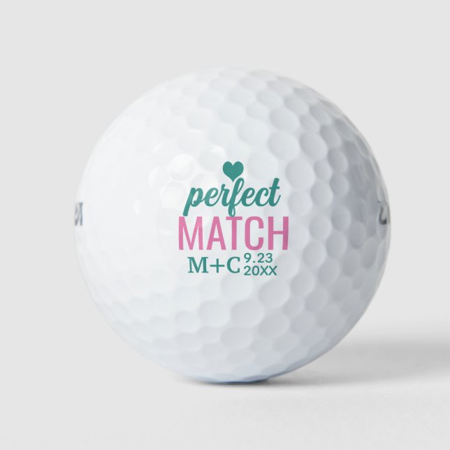 Balles De Golf Parfait Match Douche Bachelorette Mariage Faveurs (Devant)