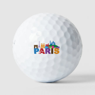 Balles De Golf Paris, France | Typographie colorée