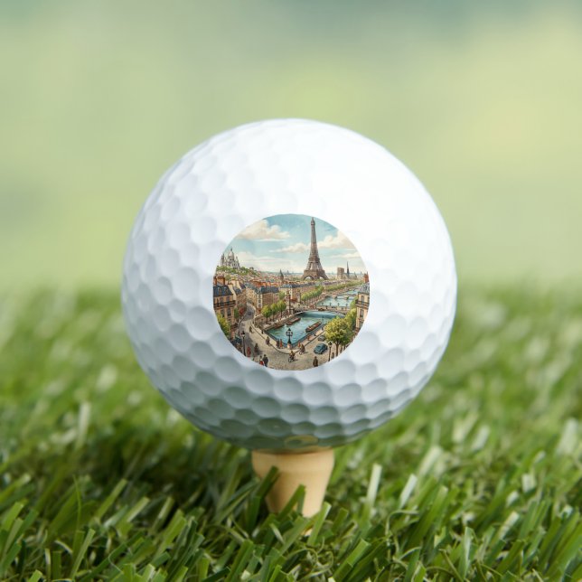 Balles De Golf Paris France Voyage Art Rétro (T-shirt Insitu)