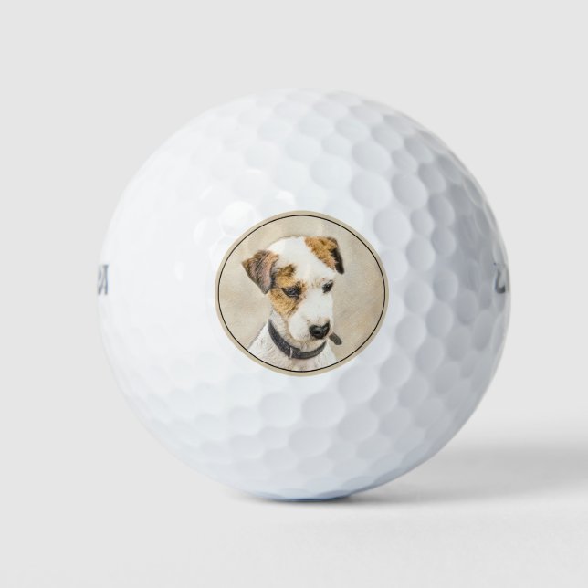 Balles De Golf Parson Jack Russell Terrier Peinture - Chien Art (Devant)