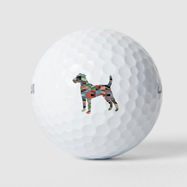 Balles De Golf Parson Russell Terrier Chien race Geo Plaid (Devant)