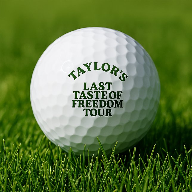 Balles De Golf Parti de célibataire personnalisé Dernier goût de  (Personalized Bachelor Party Last Taste of Freedom Golf Balls
Last swing before the ring weekend away)