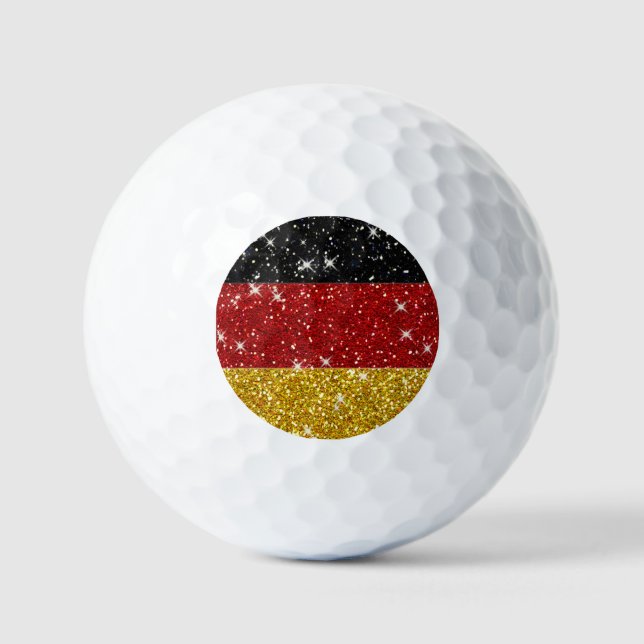 Balles De Golf Parties scintillant Allemagne Drapeau avec étincel (Recto)
