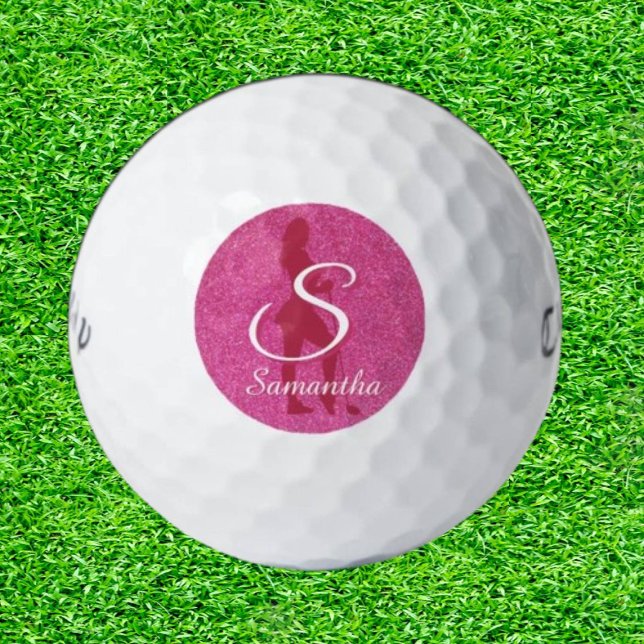 BALLES DE GOLF PARTIES SCINTILLANT ROSE DES DAMES (Sparkle your swing!)