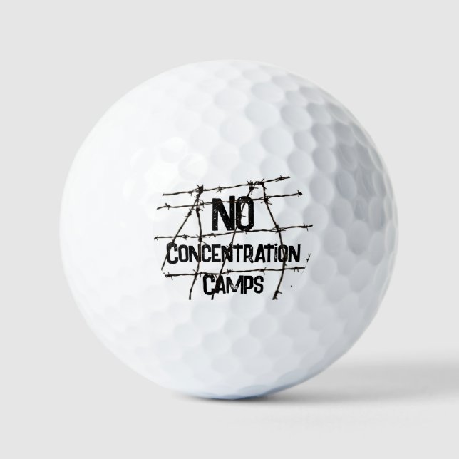 Balles de golf Pas de camps de concentration (Recto)