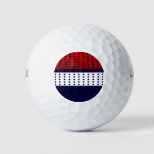 Balles De Golf Patriotique rouge, blanc et bleu avec design étoil