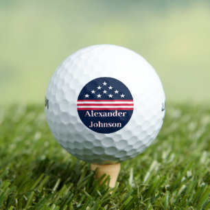 Balles De Golf Patriotique Stars Stripes USA Golfer