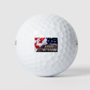 Balles De Golf Patriotique "vétéran de l'armée"
