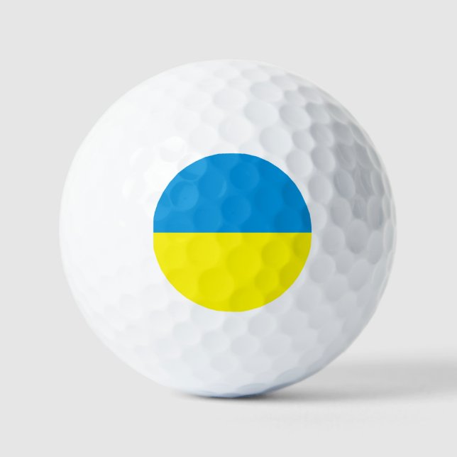 Balles De Golf Pavillon ukrainien bleu et jaune (Recto)