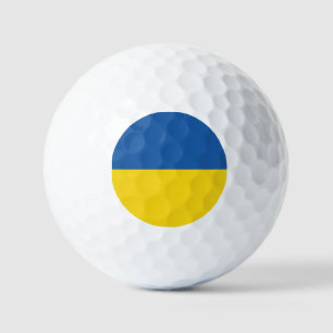 Balles De Golf Pavillon ukrainien bleu jaune couettes de golf