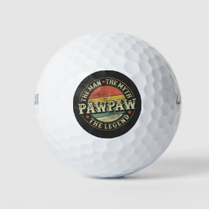 Balles De Golf PawPaw L'Homme Le Mythe La Légende Cadeau Grand-pè